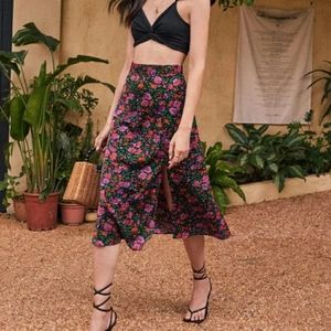 Shein Floral Midi Skirt
